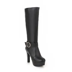 Ladies high boots - Black - View 1