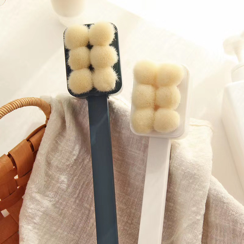 Long-handled Soft Hair Bath Brush And Face Brush Dual-purpose Bath Cleaning Brush Plastic Brush Bath Brush Cleaning