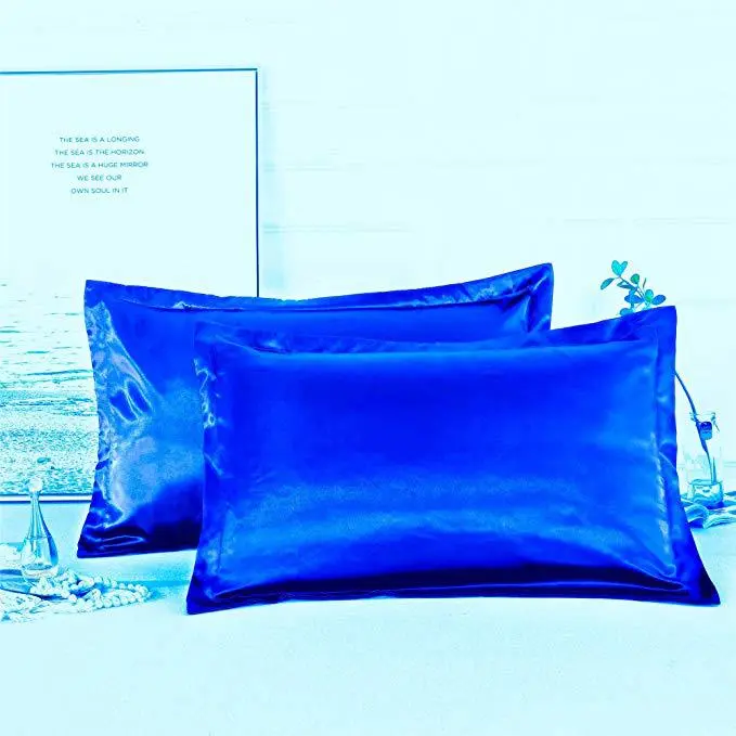 Pure color silk single pillow case – image 3