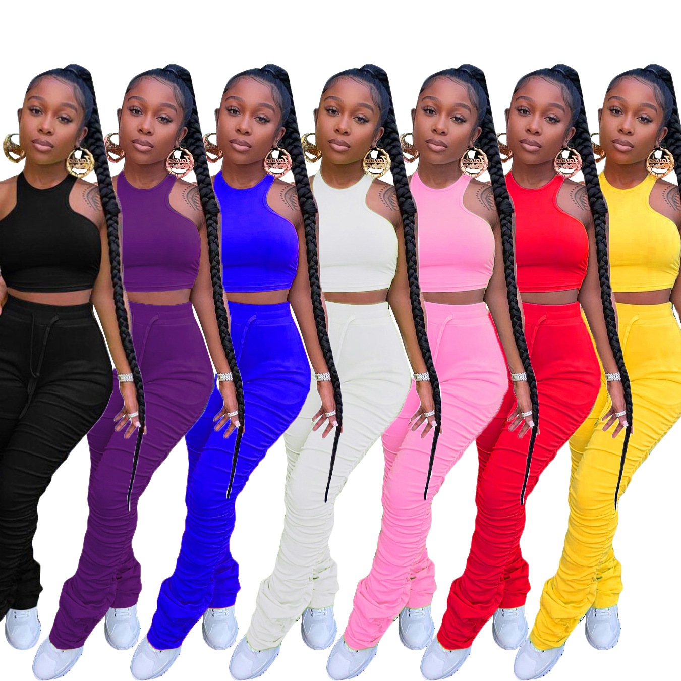 Vest pleated sports fashion casual