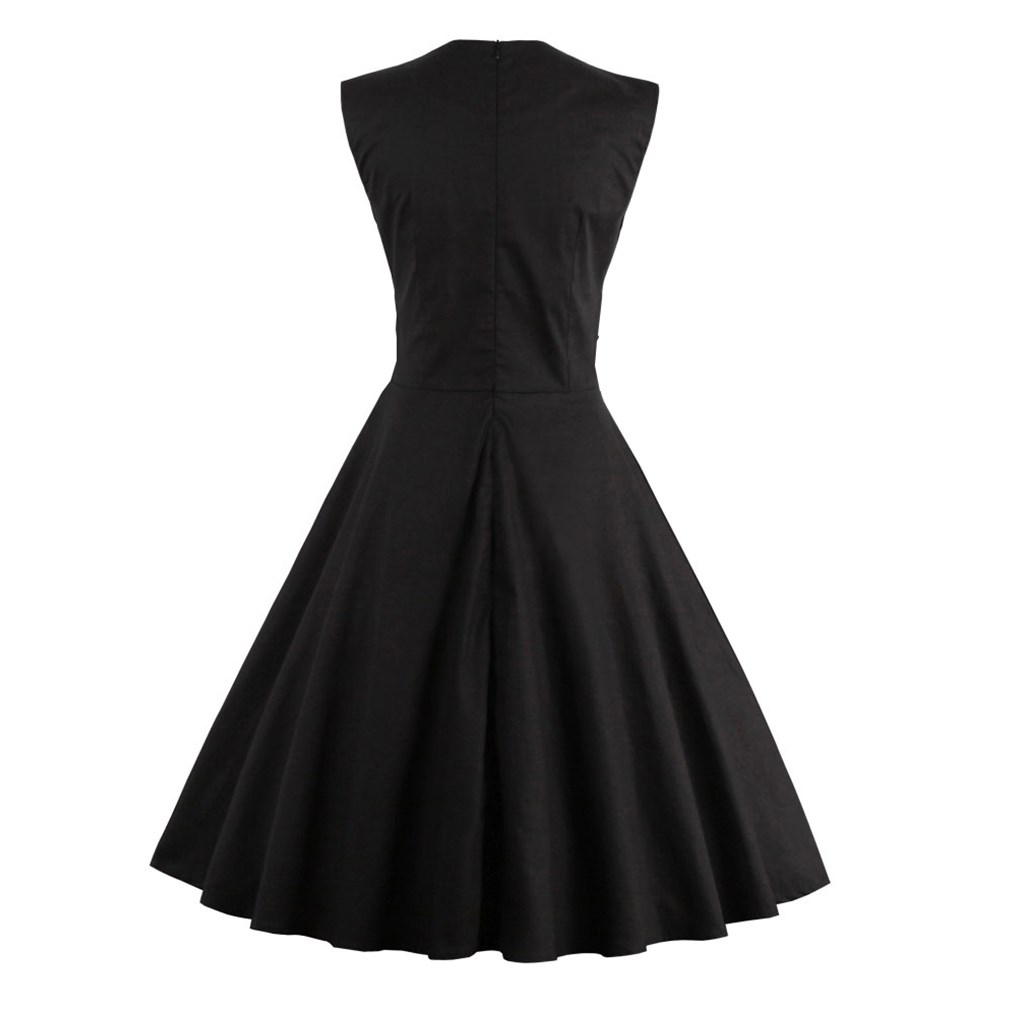 Retro stitching fashion plus size big skirt dress