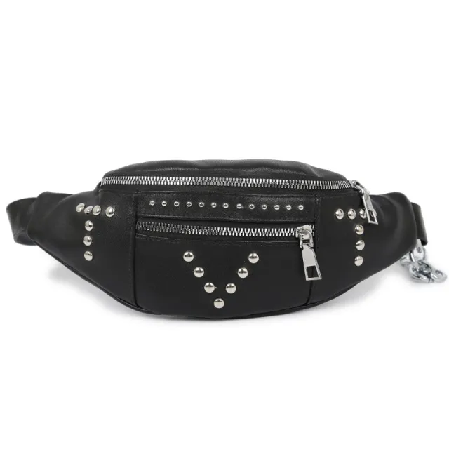 Women's fashion rivet messenger bag Black - Shop at LoveMi