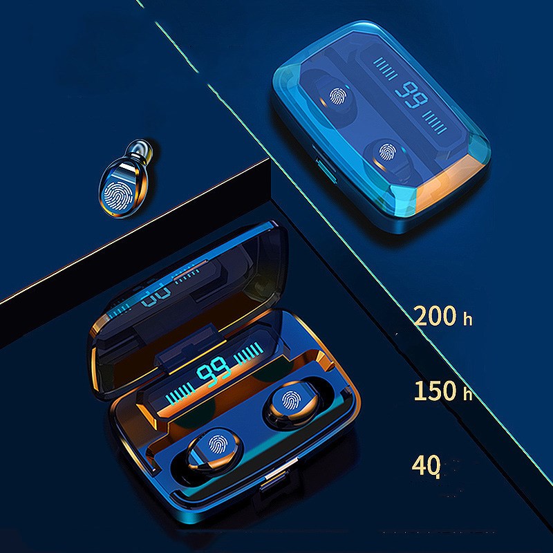 Wireless Bluetooth headset touch in-ear with digital display