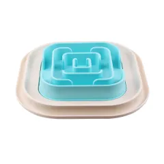 Anti-choking dog bowl slow food bowl - Wall Blue - View 1