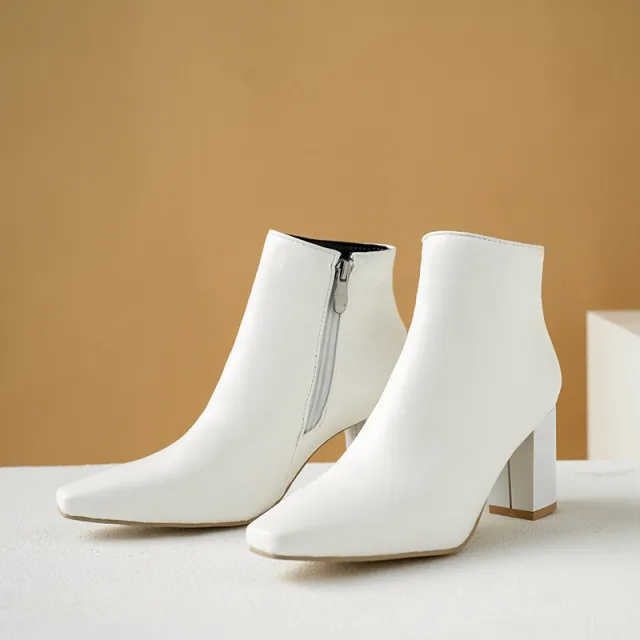 High heel Martin boots White - Shop at LoveMi