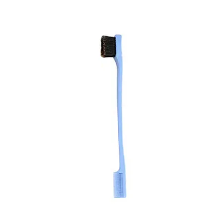 Beauty Double Side Edge Control Hair Comb Hair Brush Eyebrow Brush Hair Styling Salon Hair Accessories Random Color Blue - Shop at LoveMi