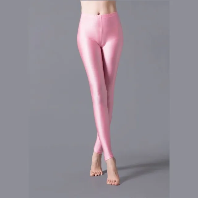 Cream fluorescent candy color gloss pants Pink - Shop at LoveMi