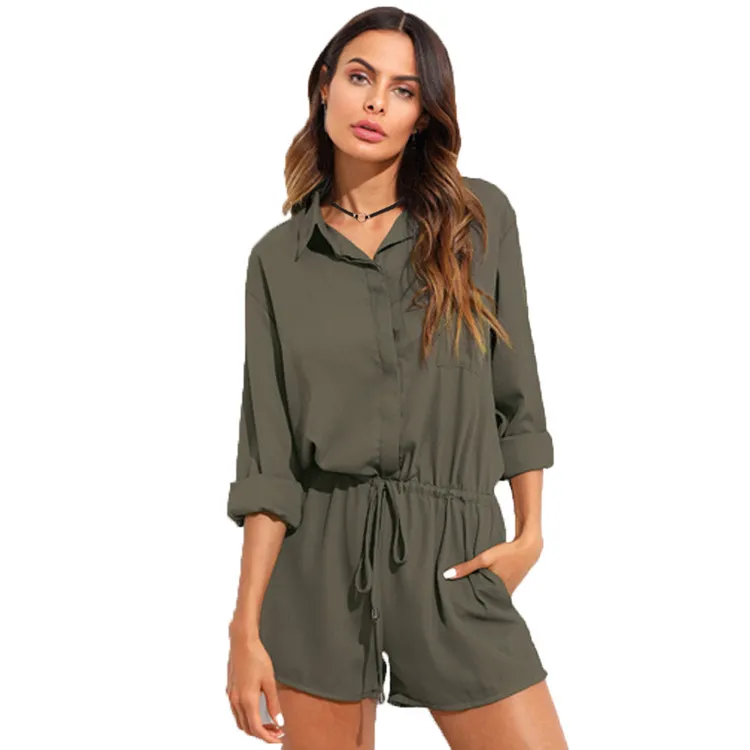 Tooling solid color jumpsuit - Green