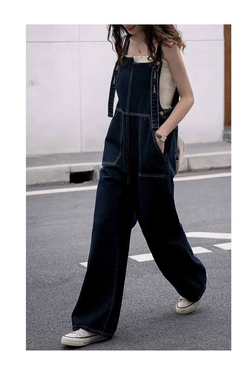Retro denim overalls - Blue