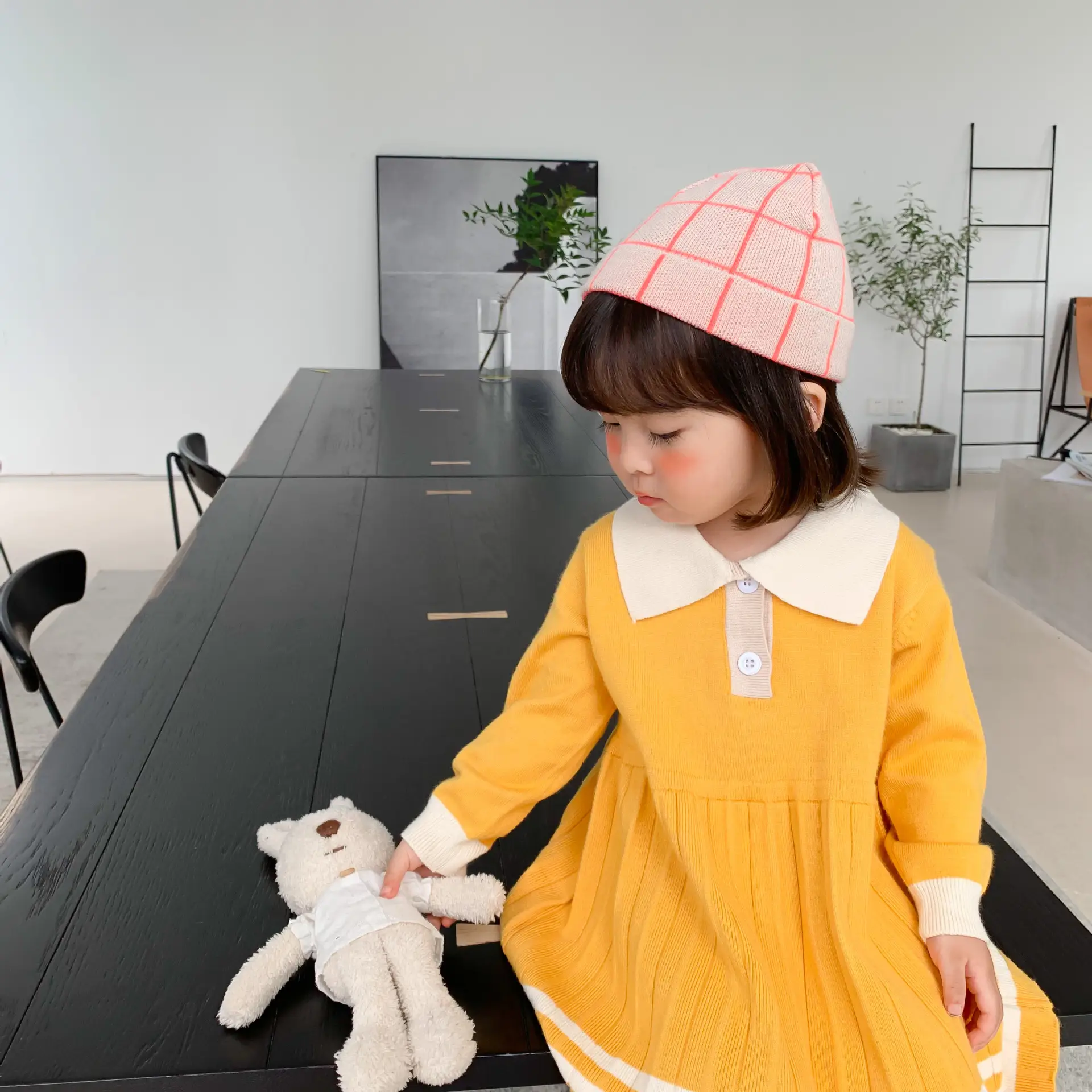 Korean style college style knitted skirt