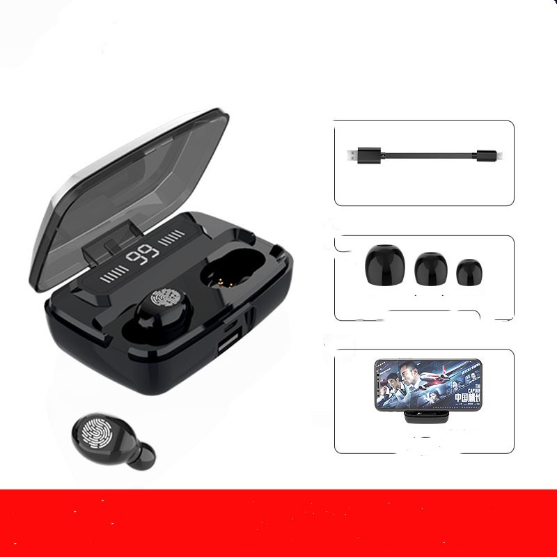 Wireless Bluetooth headset touch in-ear with digital display