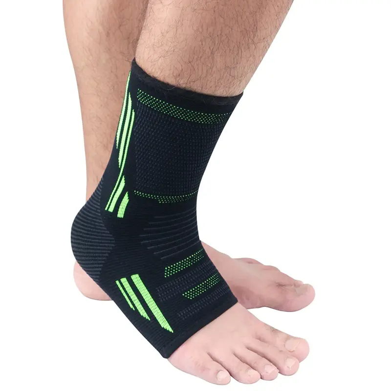 Knitted sprain protection ankle sleeve
