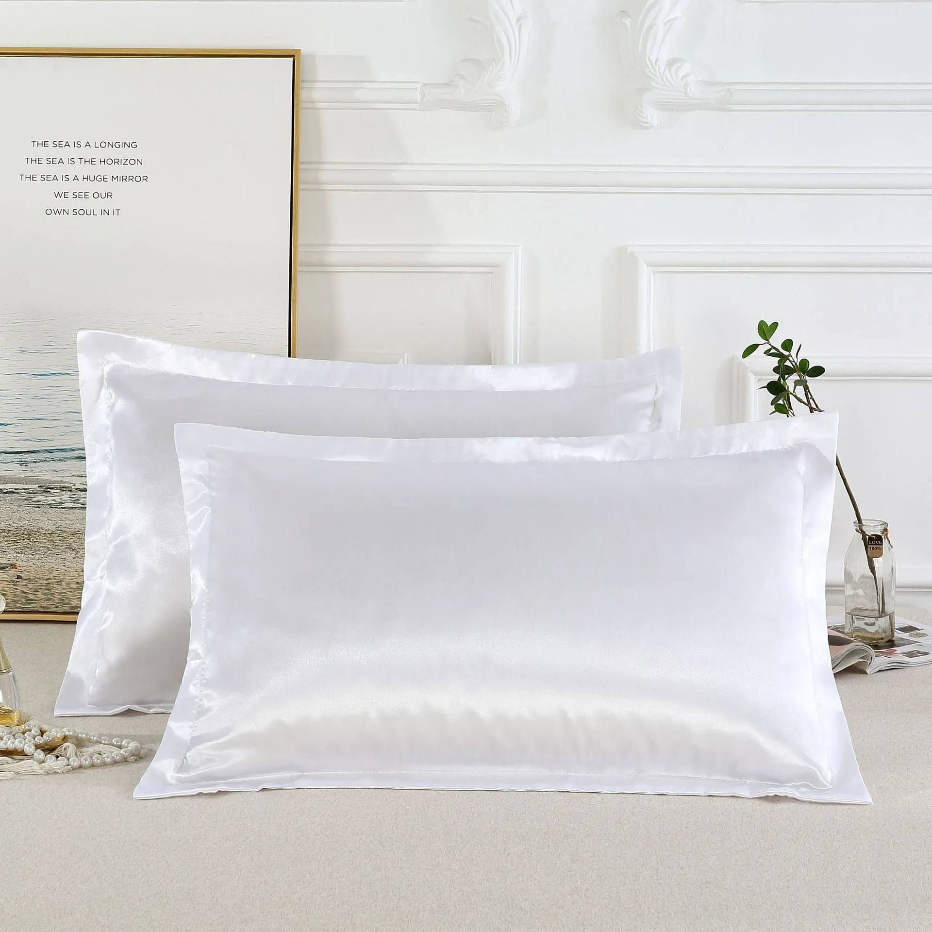 Pure color silk single pillow case – image 9