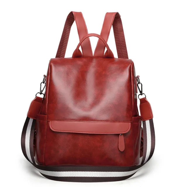 Anti theft backpack Korean leisure all match Red - Shop at LoveMi
