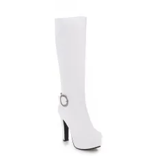 Ladies high boots - White - View 1