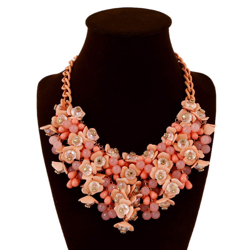 Colorful flower necklace