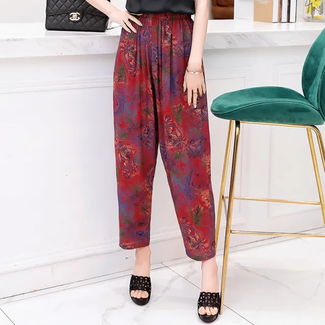 Bloomers plus size mother pants cotton linen pants 1Color Xxl - Shop at LoveMi
