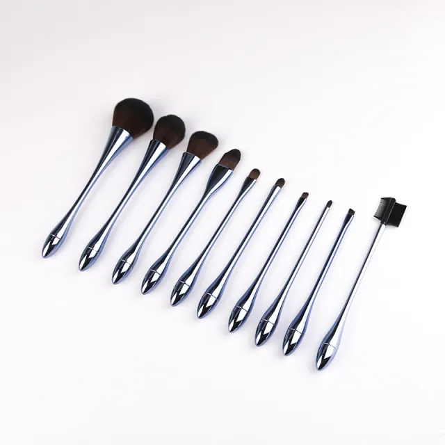 Zhuoerya 10 goblet man made fiber makeup brushes Blue - Shop at LoveMi