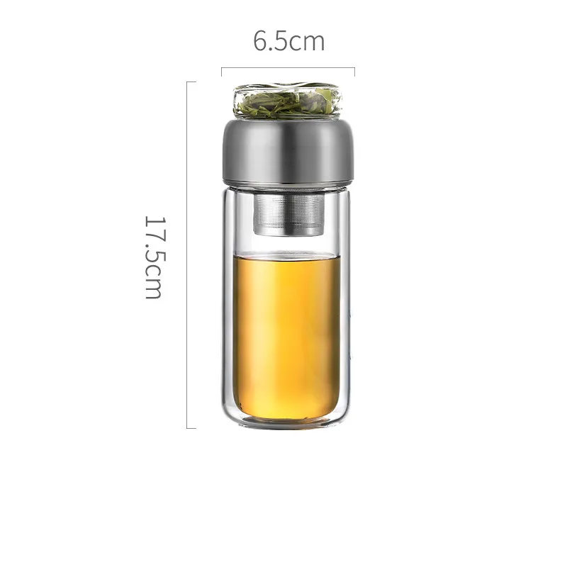 Double-layer tea separation cup - Silver