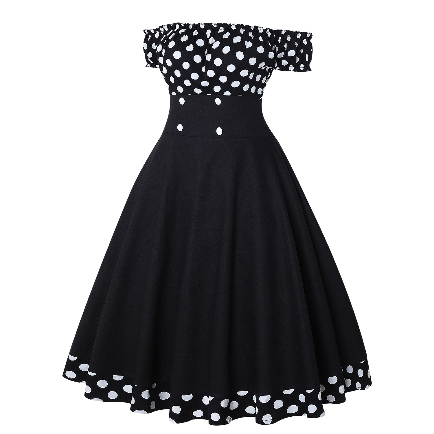 Polka Dot Receiving Waist Dress