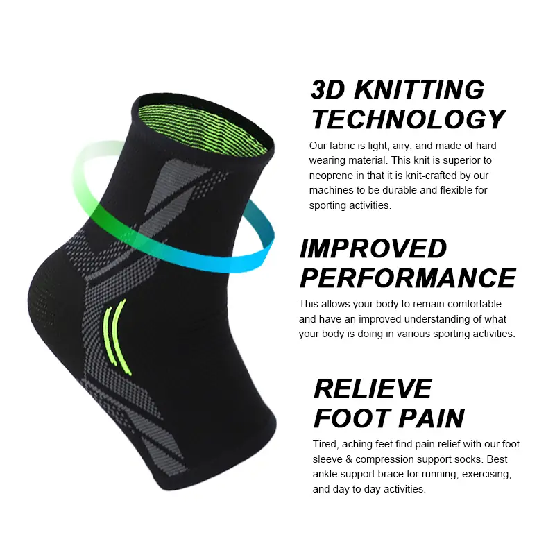 Knitted stretch ankle support