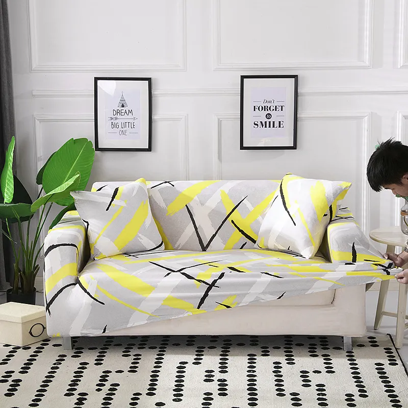 Printed sofa cushion sofa cover sofa cover - H