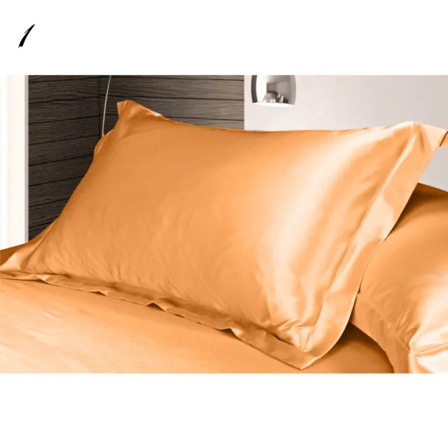 Pure color silk single pillow case Gold - Shop at LoveMi