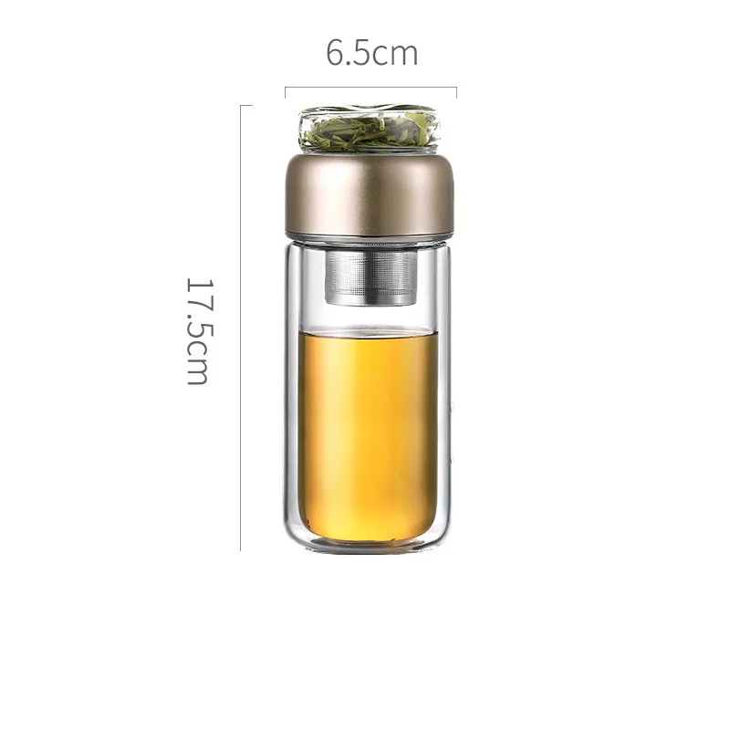 Double-layer tea separation cup - Gold