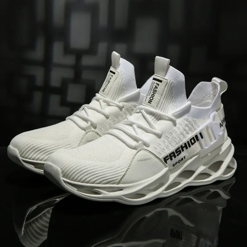 Casual sneakers flying woven mesh shoes