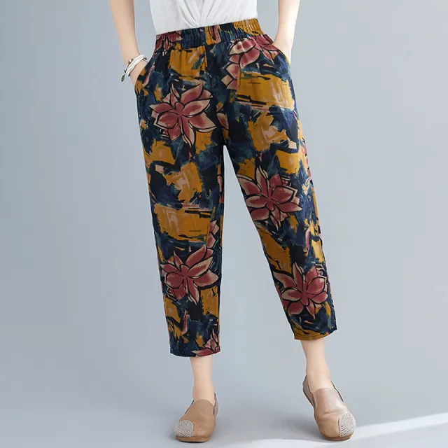 Women's printed cotton linen pants 8 Style - Shop at LoveMi