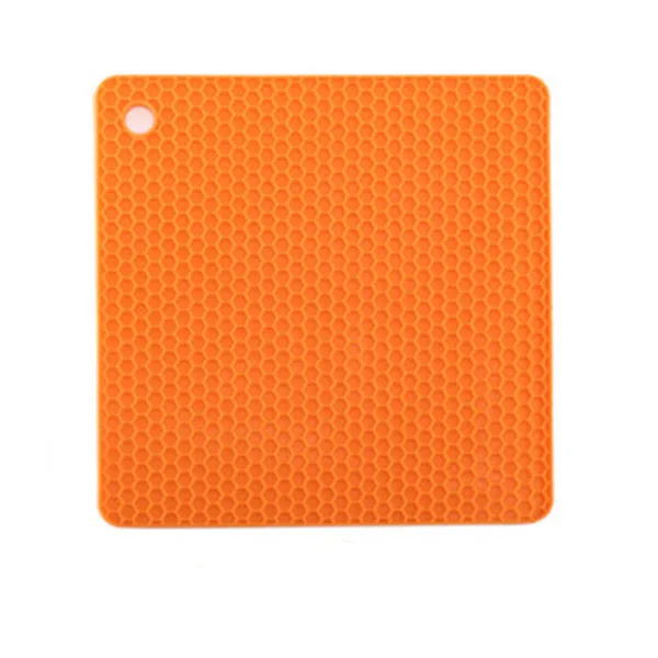 Square honeycomb cushion silicone placemat Orange - Shop at LoveMi