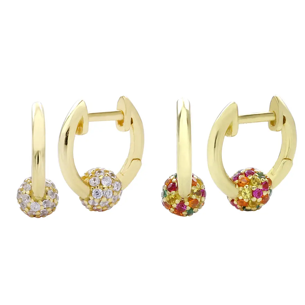Rainbow earrings with diamonds