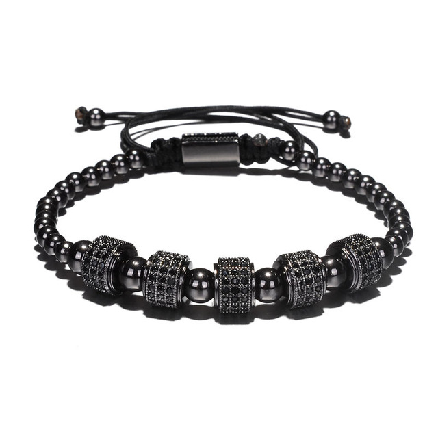 Titanium steel ball micro-inlaid zircon bracelet