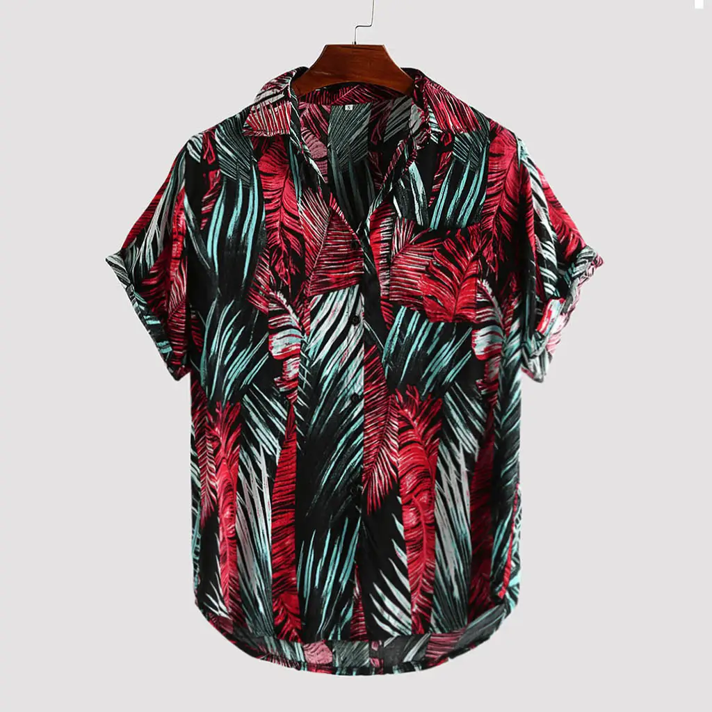 Floral digital print men's shirt