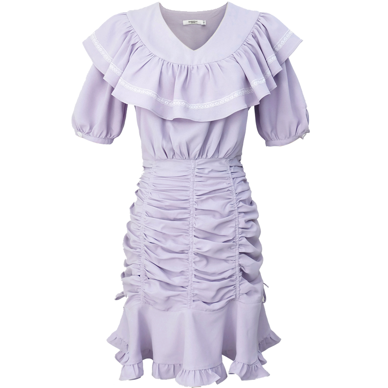 Taro purple Korean dress