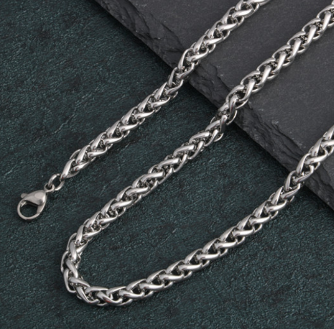 Men Stainless Steel Rope Snake Box Cuban Link Chain