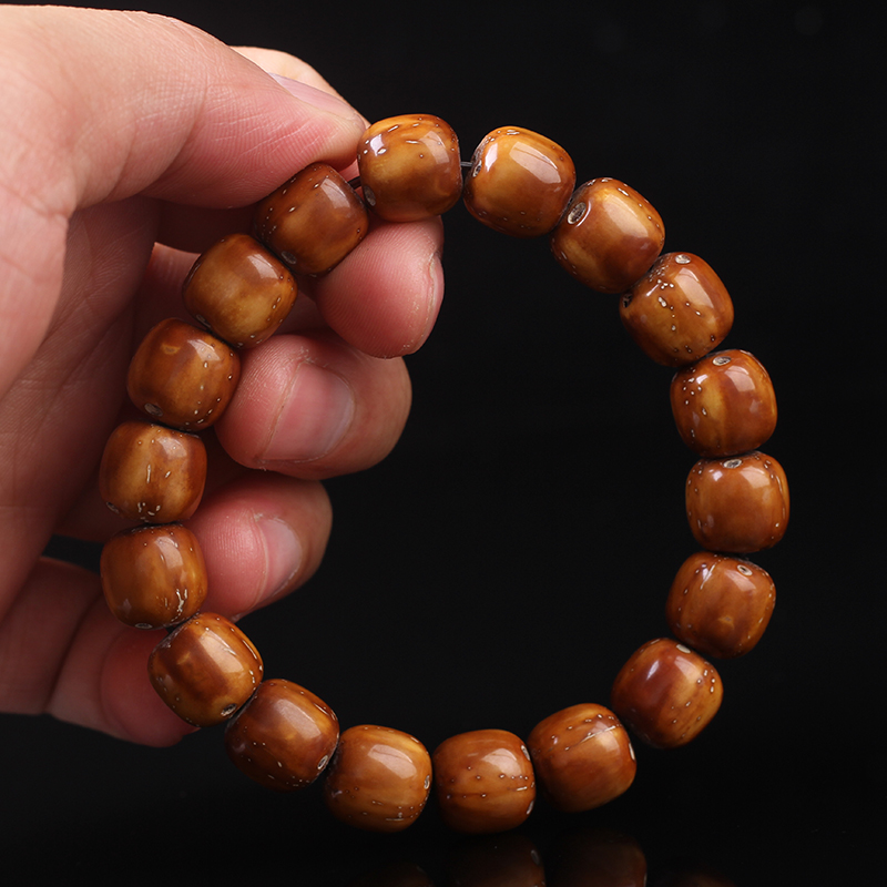 Natural barrel beads Lucky Purple Rat Bodhi bracelet