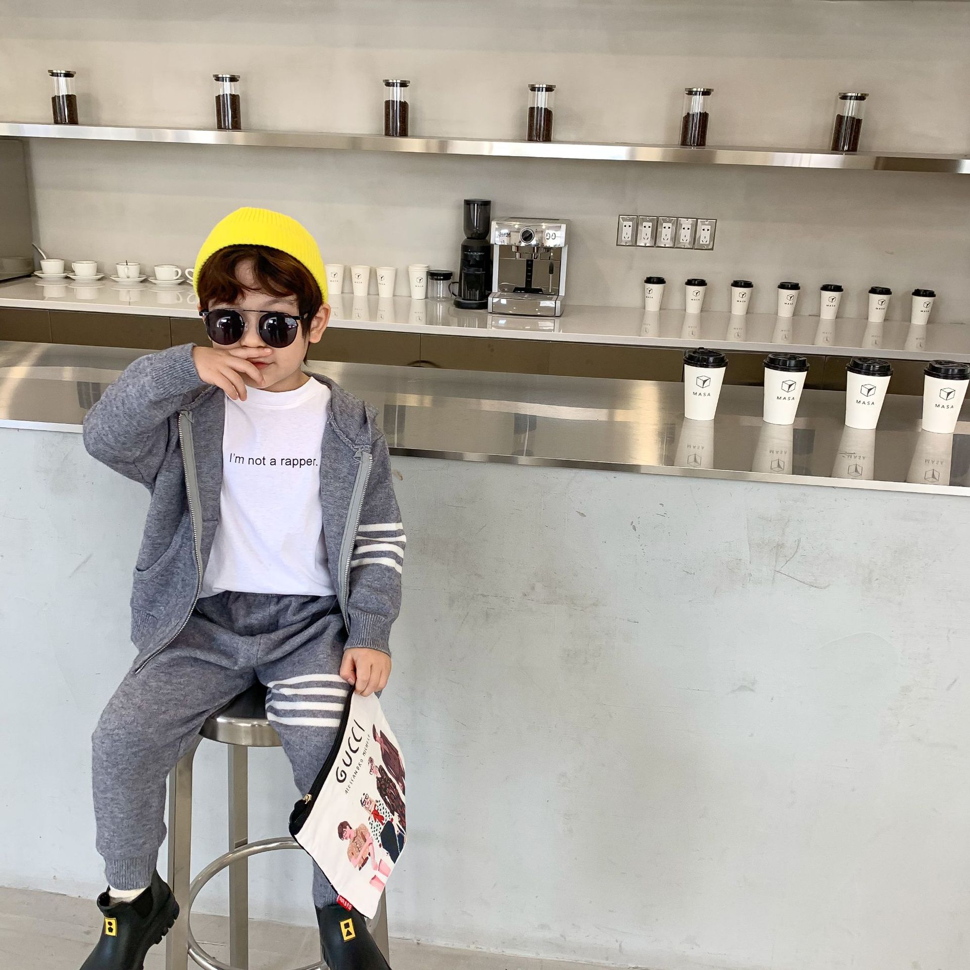 Two-piece knitted sweater