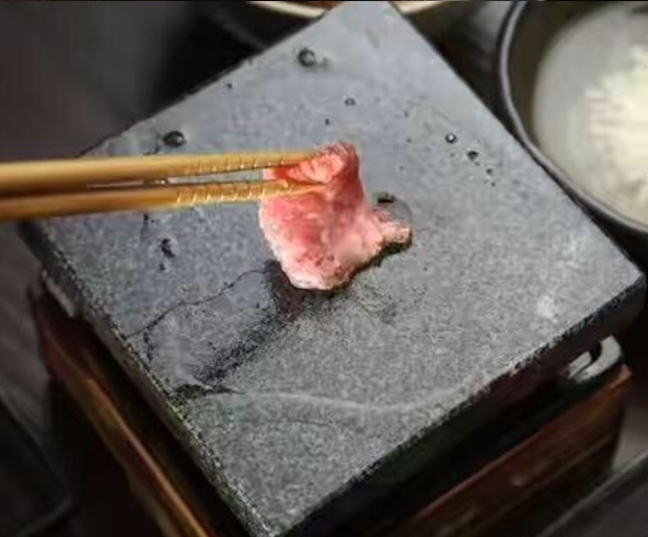 Granite stone burnt volcanic rock slab