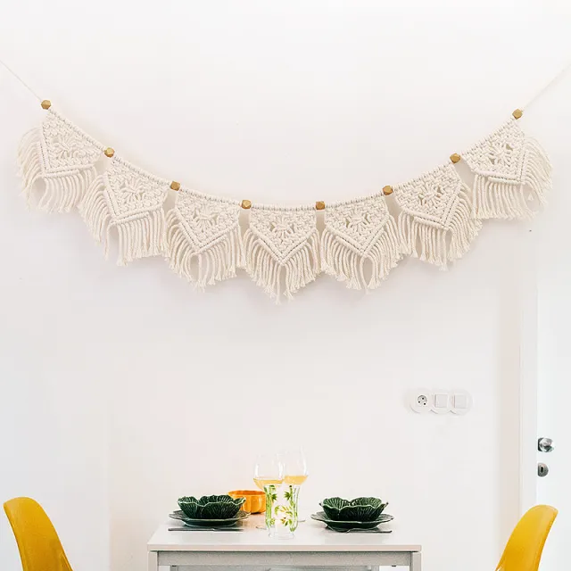 Tassel woven home wall decoration Yellow Beads - Shop at LoveMi