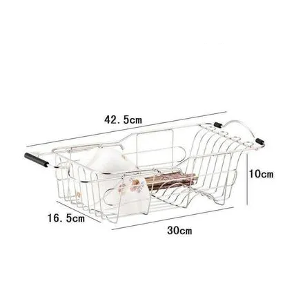 Removable Dish Drying Rack for Kitchen Counter Pantry - Drain Basket