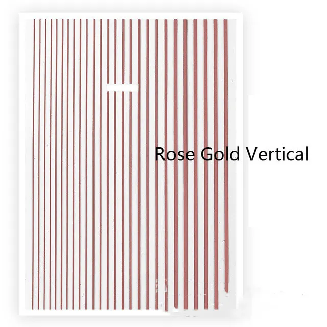 Nail art fluorescent line adhesive stickers Rose Gold - Shop at LoveMi