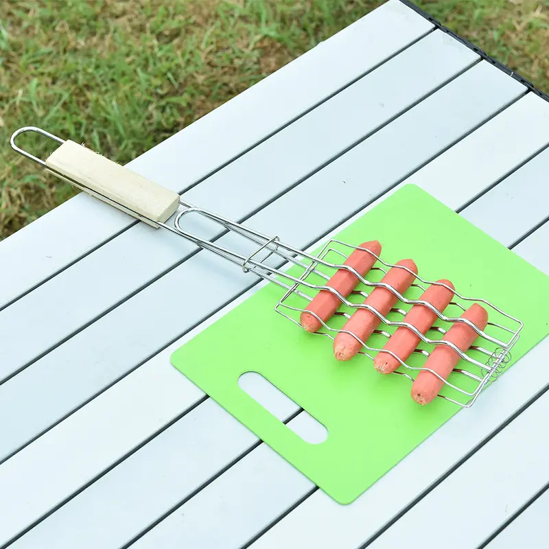Outdoor Grilling Accessories Barbecue Tools Wooden Handle