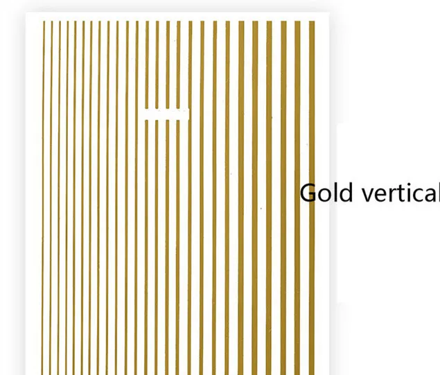 Nail art fluorescent line adhesive stickers Gold A - Shop at LoveMi