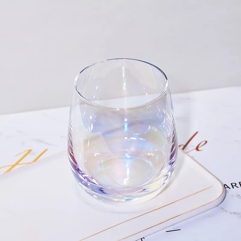 Nordic Colorful Glass Rainbow Glass Family Drinking Water Cup Dazzling Cup - Trumpet Rainbow
