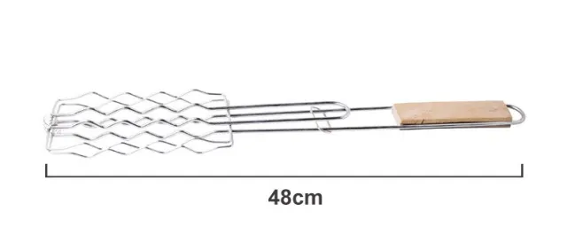 Outdoor Grilling Accessories Barbecue Tools Wooden Handle Sausage Clip Barbecue Clip Vegetable Clip Barbecue Rack Photo Color - Shop at LoveMi