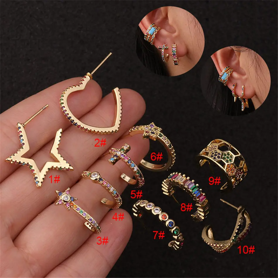 Color Zircon Earrings