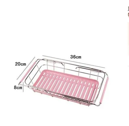 Removable Dish Drying Rack for Kitchen Counter Pantry - Pink