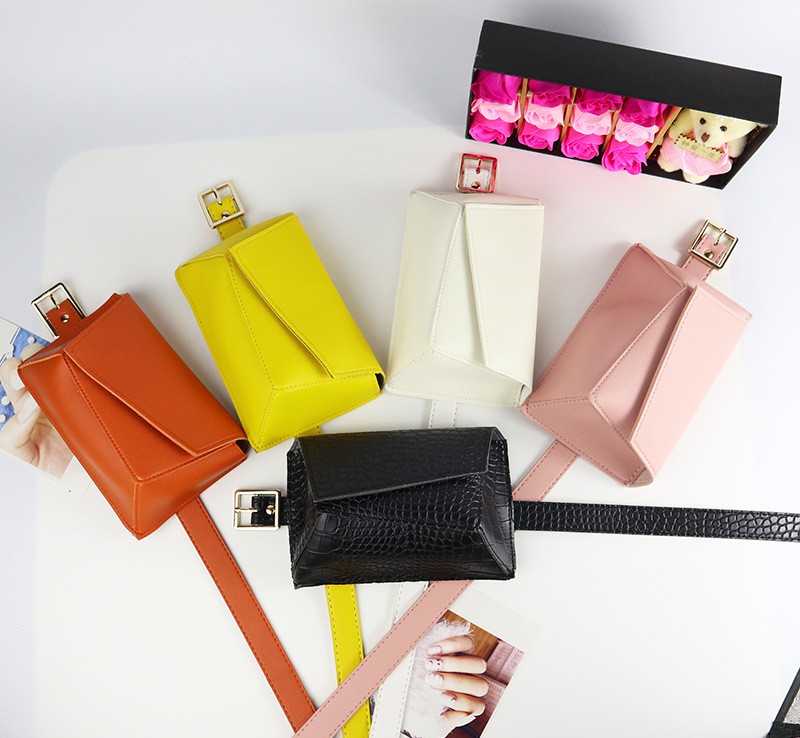Fashion all-match irregular trapezoid belt waist bag