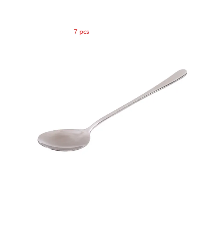 Tableware titanium plated long handle spoon - True Color